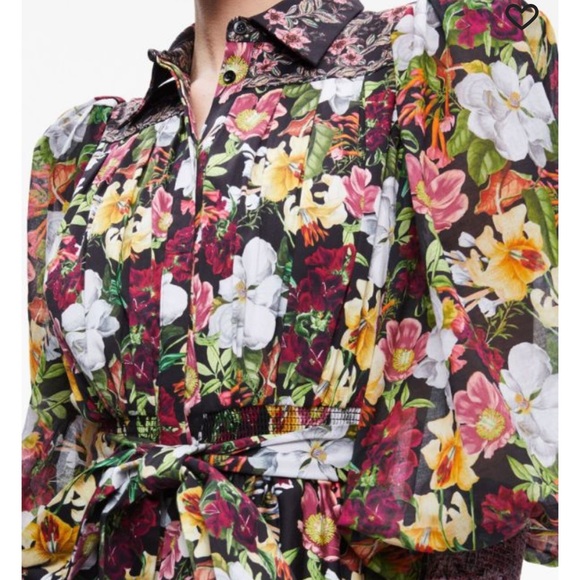 Alice + Olivia Tiffie Floral Print Dress - Picture 12 of 12